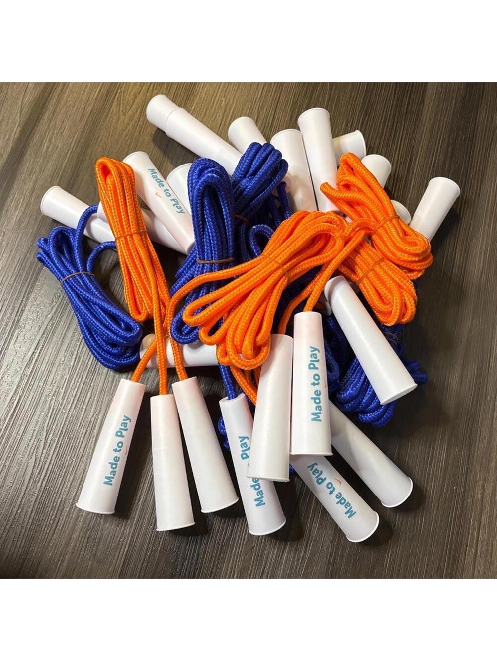 New Kids Jump Rope Woven Plastic Handles Blue Orange Lot of 13 Party Favors